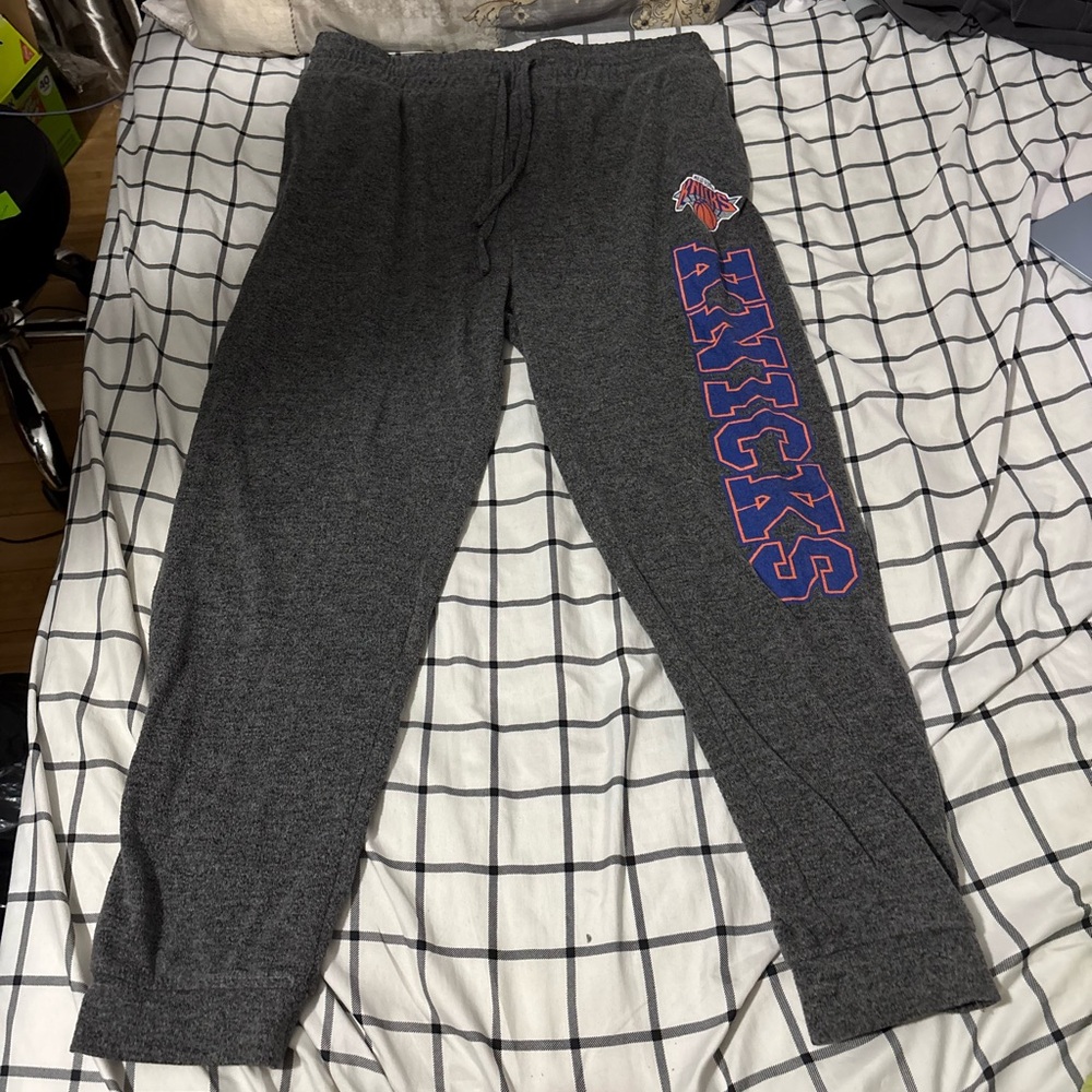 NBA KNICKS Gray and Blue Sweatpants Sleepwear